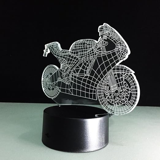 Lámpara LED Moto 3D NeoBike – Decoración Moderna para Moteros